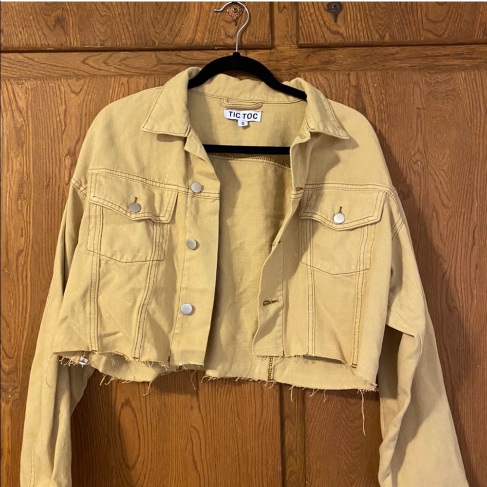 Yellow Jean Jacket Cropped